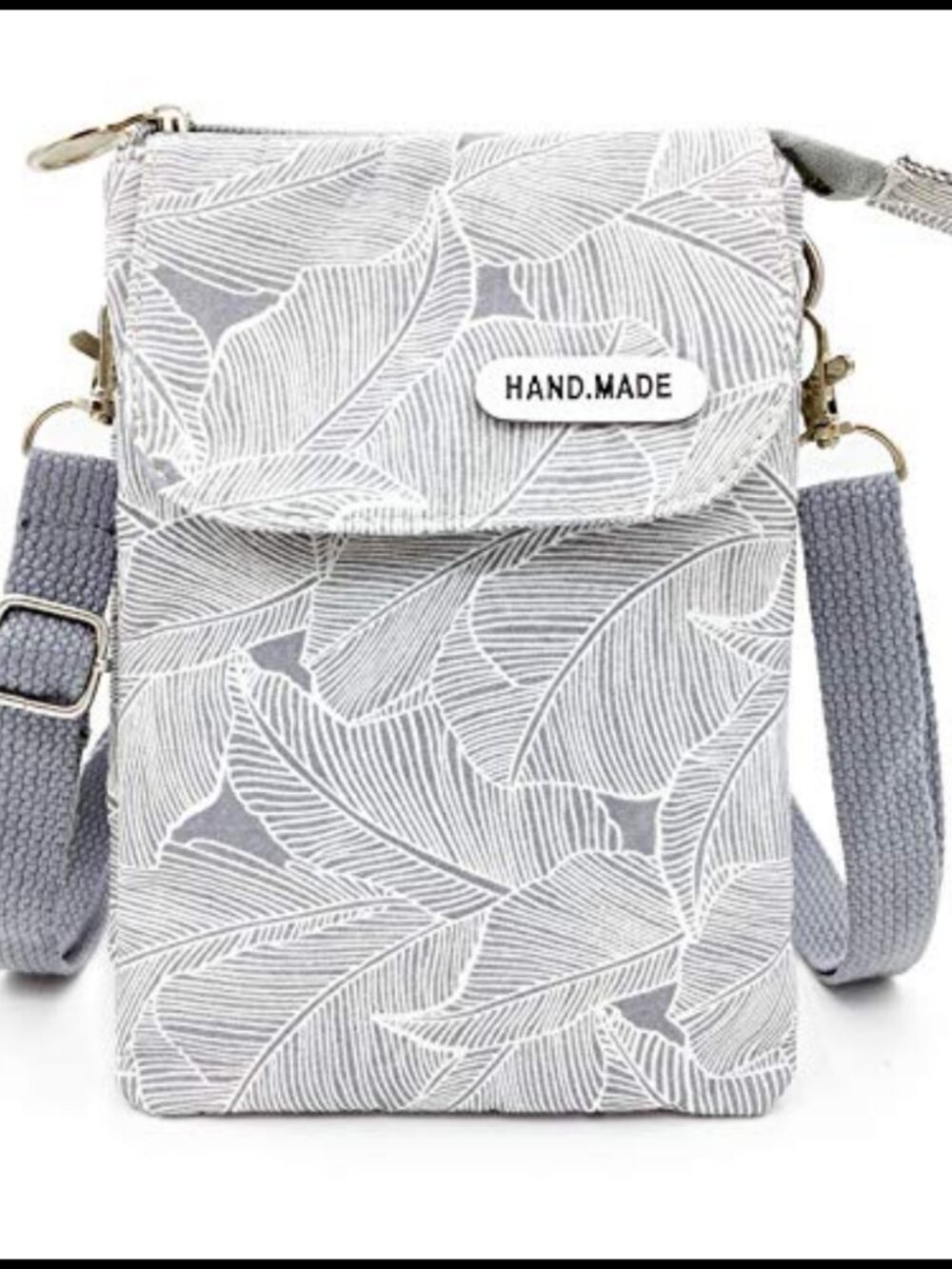 MEISEE Small Crossbody Phone Purse Wallet Canvas Floral Multi-Pocket Travel Bag